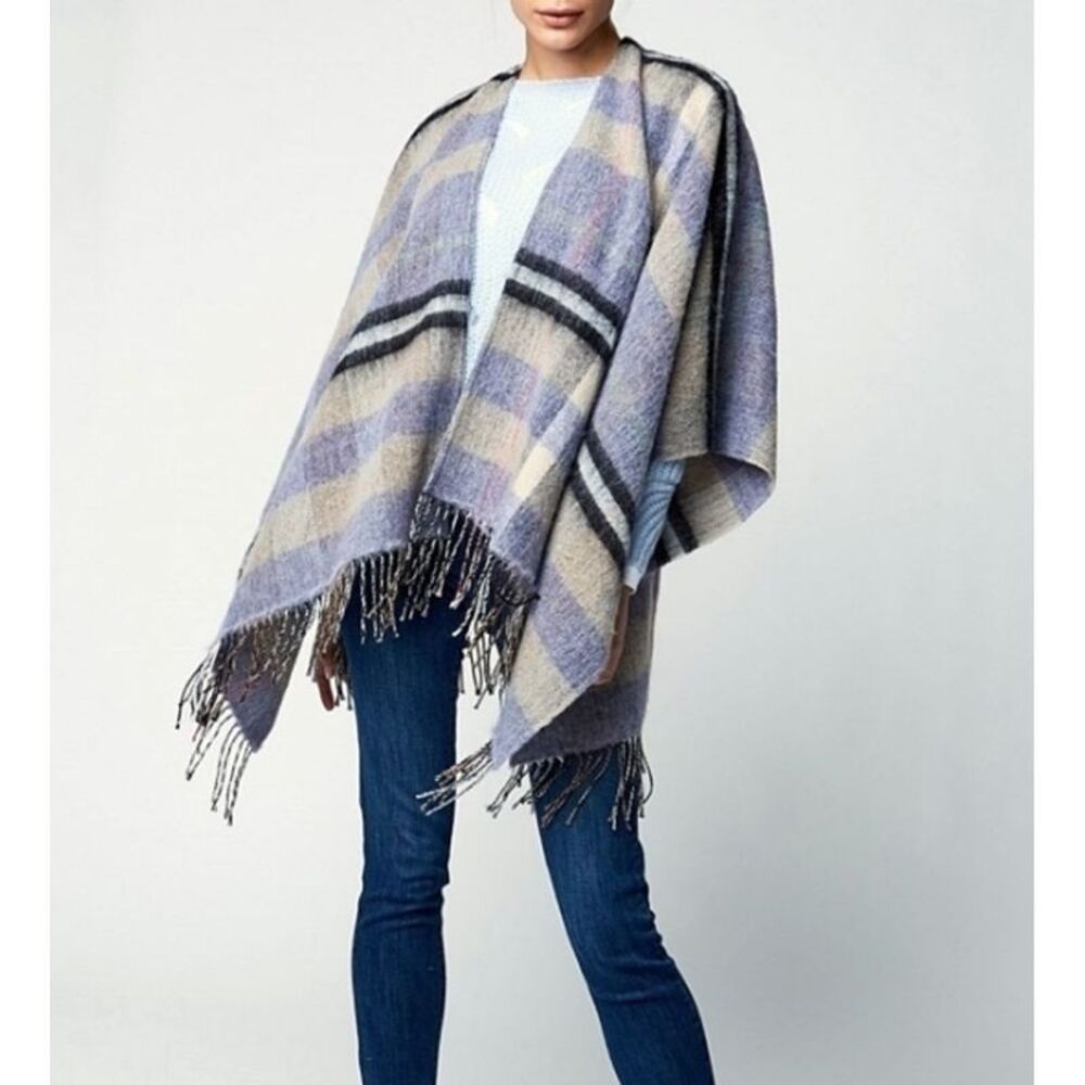 Gas Brown Marabou Women's Poncho